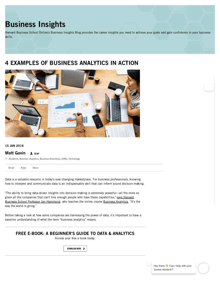 Business Analytics Examples: Microsoft, Uber, & More
