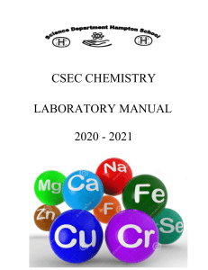 CSEC Chemistry Lab Manual: Experiments & Procedures
