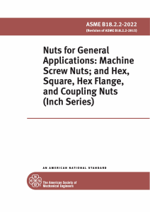 Nuts: Machine Screw, Hex, Square, Flange, Coupling - ANSI Standard