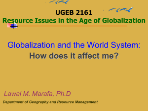 Globalization and Resource Issues: How It Affects You