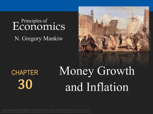 Money Growth and Inflation: Quantity Theory & Classical Dichotomy