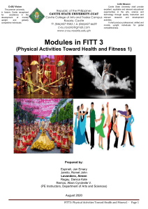 FITT 3: Physical Activities, Dance, Rhythm & Movement Module