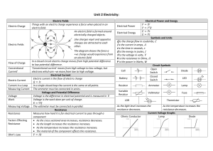 Electricity Study Guide: Charges, Circuits, Power & Resistance