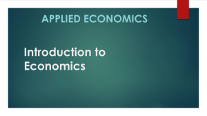 Applied Economics: Introduction to Economics - Picture Analysis