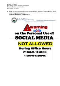 HR Management Assignment: Social Media Policy & Workplace Conduct