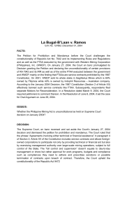 La Bugal-B&rsquo;Laan v. Ramos: Philippine Mining Act Constitutionality