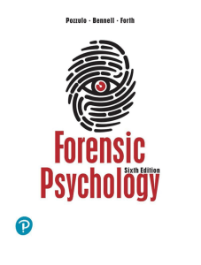 Forensic Psychology Sixth Edition: Pozzulo, Bennell, Forth Textbook