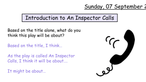 An Inspector Calls Introduction: Themes, Characters & Responsibility