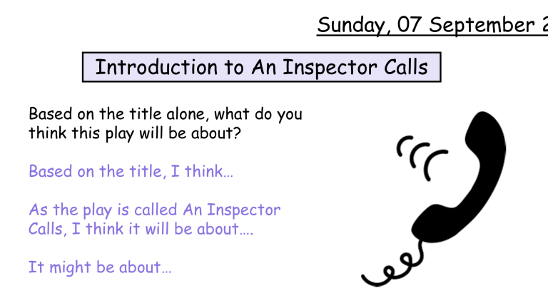 An Inspector Calls Introduction: Themes, Characters & Responsibility