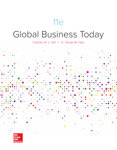 Global Business Today 11e: International Business Textbook by Hill & Hult