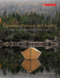 Canadian Business & Society: Ethics, Responsibilities, & Sustainability (4th Ed)