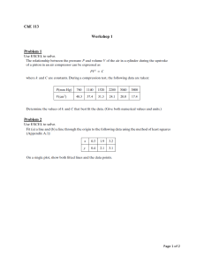 ChE 113 Workshop 1: Excel Problems for Engineering Students