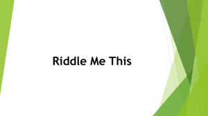 Riddle Me This: Creative Writing Activity with Figurative Language