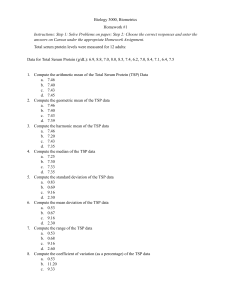 Biology 3000 Biometrics Homework 1: Statistical Data Analysis