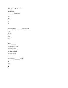 English Grammar & Vocabulary Quiz: Beginner to Elementary Levels