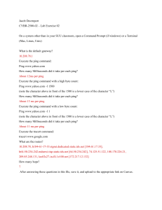 CYBR-2500-02 Lab Exercise 02: Network Ping & Tracert Commands