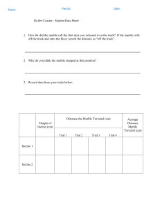 Homemade Roller Coaster: Physics Experiment Student Data Sheet