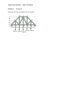Engineering Mechanics Statics: Trusses II Problem - Force Analysis