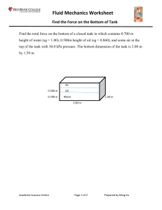 Fluid Mechanics: Calculate Force on Tank Bottom with Multiple Fluids