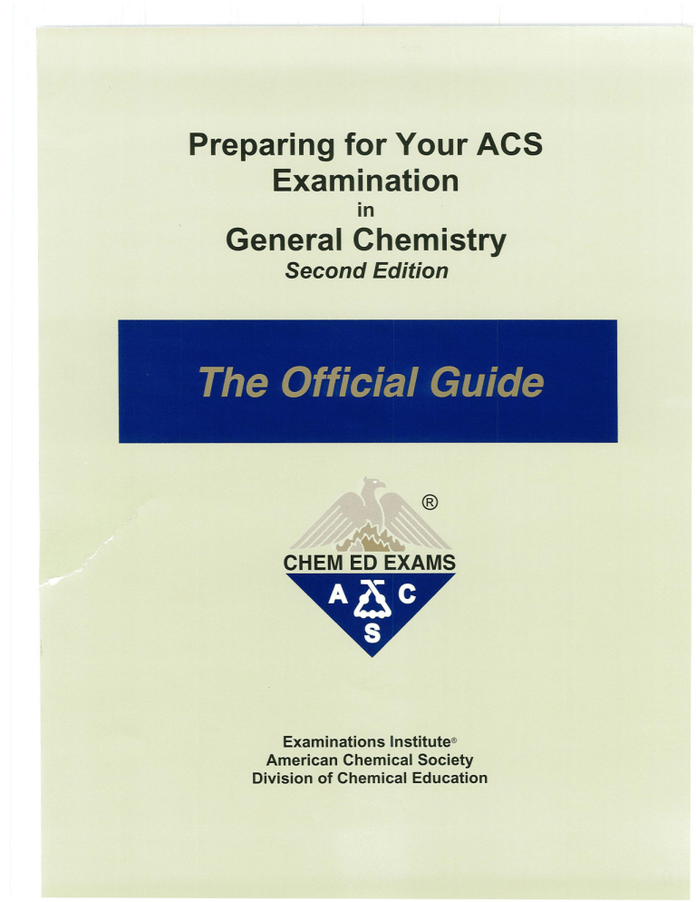 ACS General Chemistry Exam Study Guide The Official Prep Book