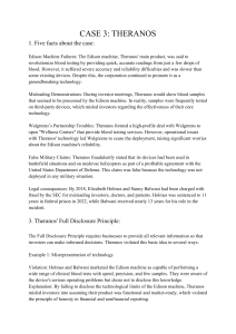 Theranos Case Study: Ethics, Fraud, and Full Disclosure Principle