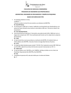 Banco de Ejercicios: Ingeniería de Mecanismos y Diseño