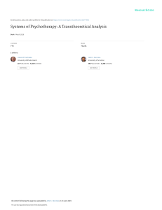 Systems of Psychotherapy: A Transtheoretical Analysis