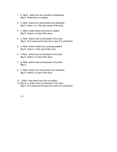 Big O Notation & Algorithm Analysis Notes