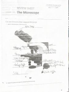 Microscope Review Sheet: Parts & Care