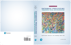 Database Processing: Fundamentals, Design, Implementation