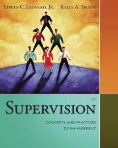 Supervision: Concepts and Practices of Management