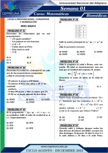 L&oacute;gica Proposicional, Conjuntos y Numeraci&oacute;n - Curso de Matem&aacute;ticas