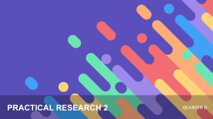 Quantitative Research Designs & Sampling Techniques Module