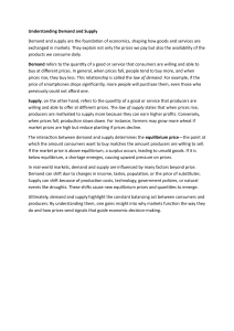 Demand and Supply: Understanding Market Equilibrium