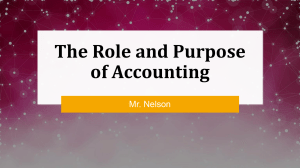 Accounting: Role, Purpose, and Users