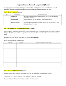 Antigone Context Research Assignment