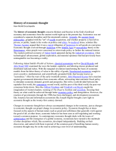 History of Economic Thought: From Aristotle to Today