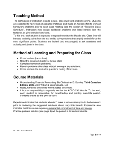 ACCO 230 Financial Accounting Course Syllabus - Fall 2025