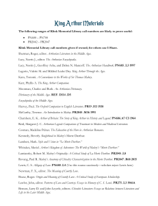 King Arthur Literature: Bibliography & Resources