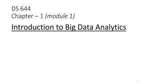 Big Data Analytics: Introduction & Concepts