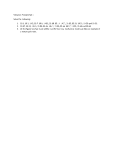 Vibration Problem Set 1