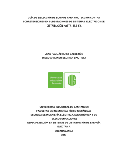 Gu&iacute;a Selecci&oacute;n Equipos Protecci&oacute;n Sobretensiones (Hasta 57,5 kV)
