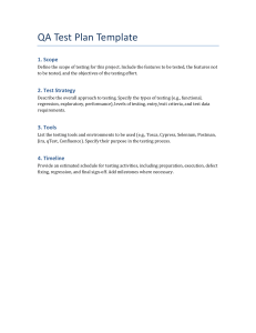 QA Test Plan Template: Software Testing Guide