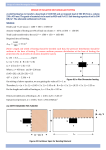 Isolated Rectangular Footing Design Calculation