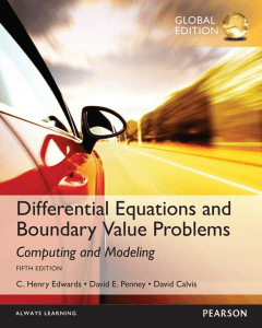Differential Equations and Boundary Value Problems: Computing & Modeling