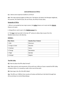 Africa: Landforms, Geography, and Ancient Civilizations Study Guide