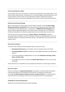 Tourism Development in Bihar: Heritage, Economy, Challenges & Future