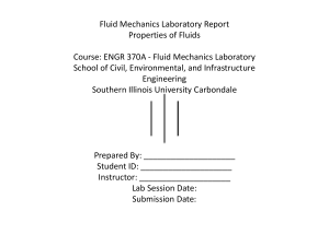 Fluid Mechanics Laboratory Report Template - Properties of Fluids