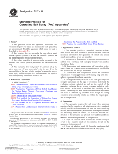 ASTM B117 Salt Spray Test Standard