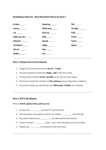 Vocabulary Exercise: New Directions Plus p.51